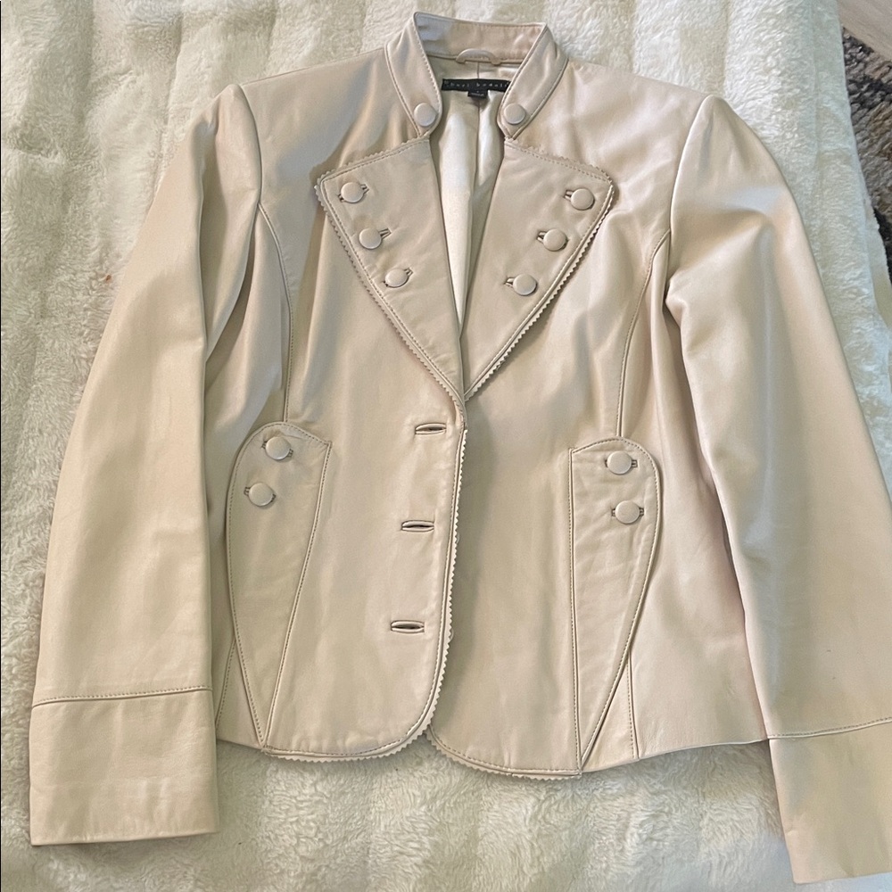 Sheri Bodell Cream Blazer with Button Accents